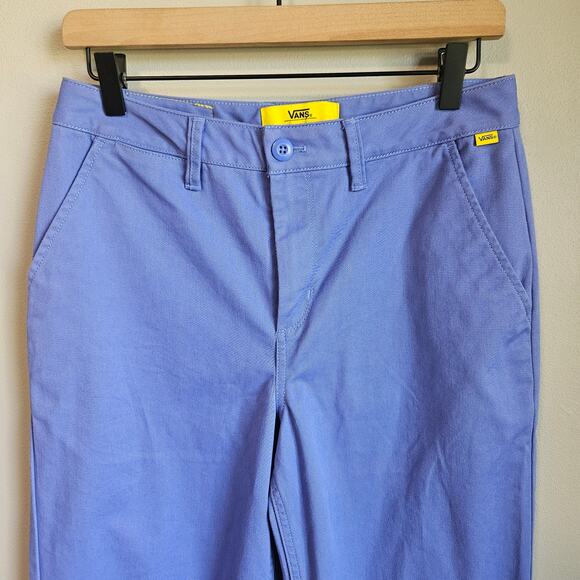 Vans Pants‎ Womens 25  Blue Tierra Whack Cuffed Wide Leg Chino Style Streetwear - Picture 2 of 12